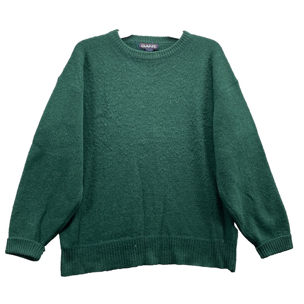 Vintage 100% Wool Sweater Men's Small Baggy 90's Knit‎ Minimalist Classic Preppy
